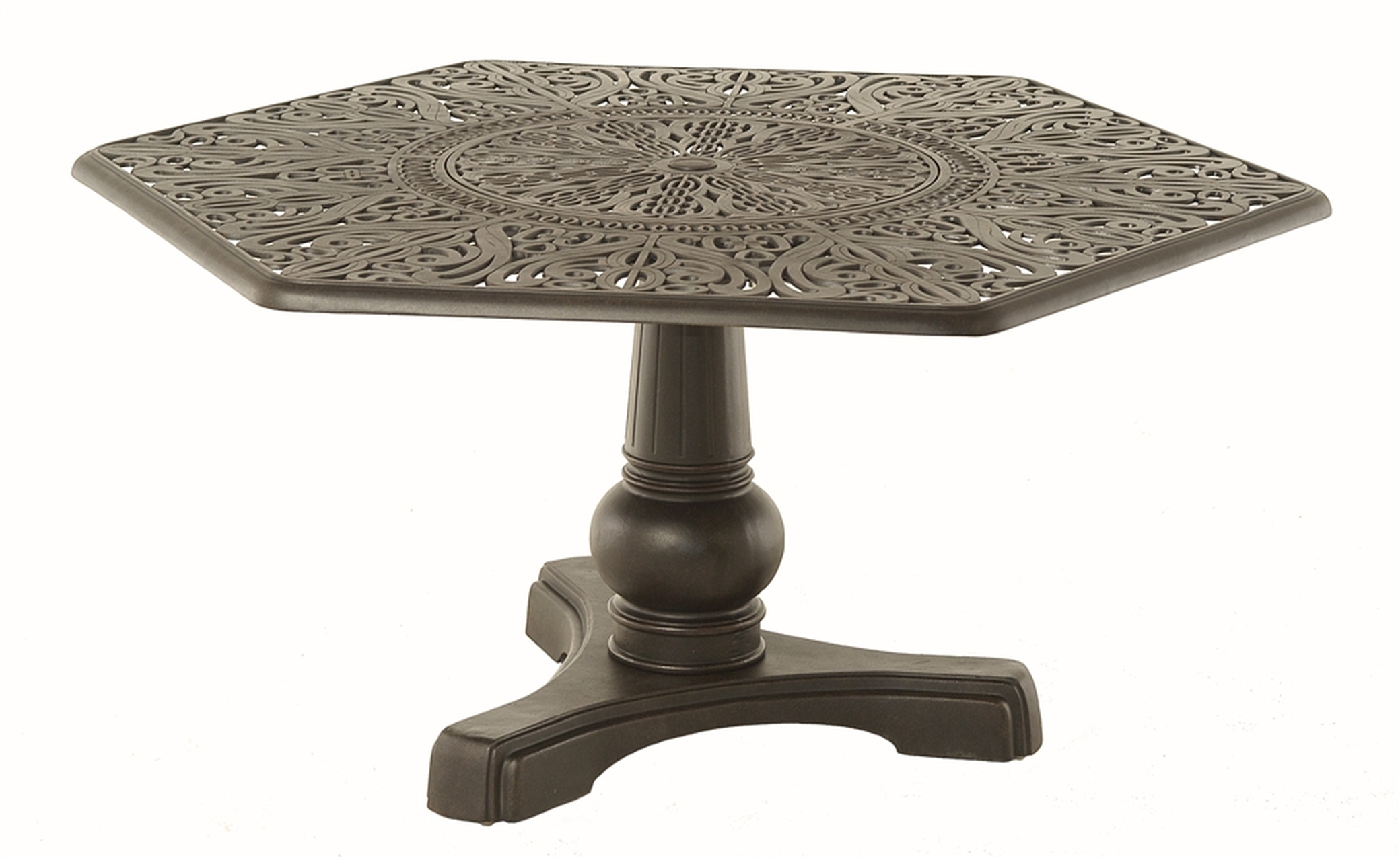 Tuscany Hexagonal Inlaid Lazy Susan Table