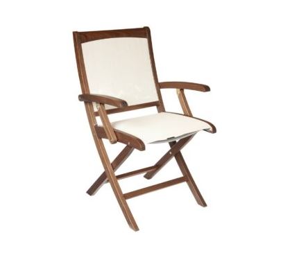 Folding Sling Arm Chair/ Beige