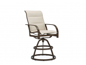 Key West Padded Sling High Back Swivel Bar Stool