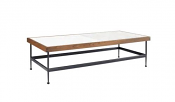 Rectangular Coffee Table w/ 2 White HPL Tops