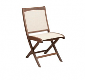 Folding Sling Side Chair/ Beige